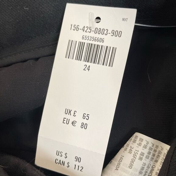 NEW Abercrombie & Fitch Black Sloane Tailored Wide Leg Trouser Pants 00 24 NWT - Picture 8 of 8